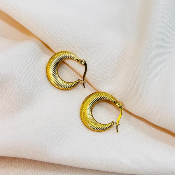 Stainless Steel Plated Hoop Earring